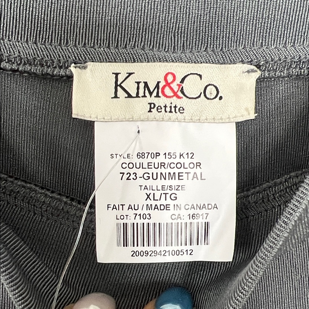 NWT - Kim & Co Gray Wide Leg Pants - Picture 2 of 4